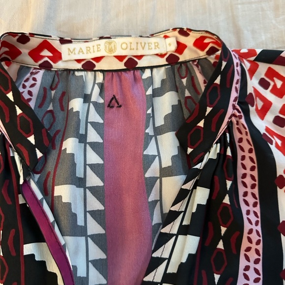 Marie Oliver Phoebe Silk Peasant Blouse (21) - Picture 8 of 9